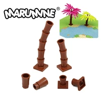 marumine 6135 palm trunk with cross 2563 palm base classic moc bricks city house garden tree plants blocks toys for children