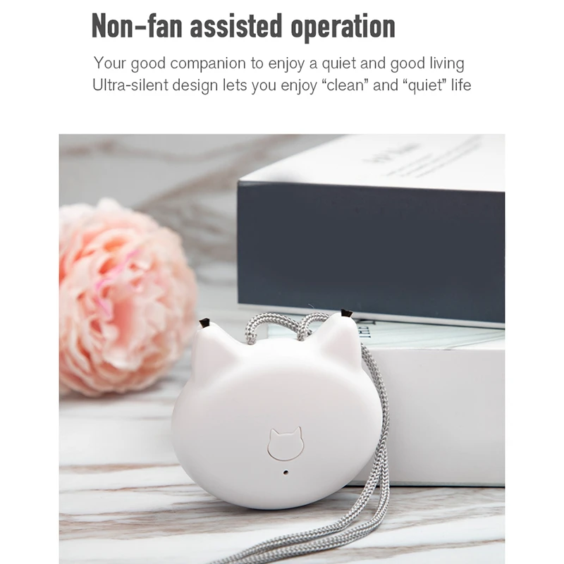 

2PCS Hanging Neck Air Purifier Portable USB Charging 20 Million Negative Ion Cat Air Purifier