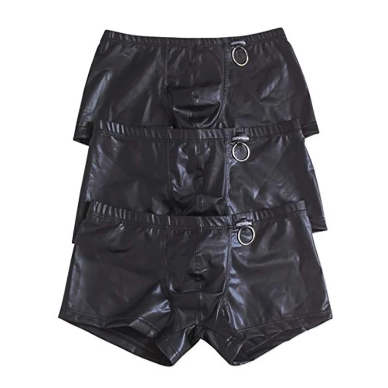 3 шт./партия пикантные мужские стринги бандаж из искусственной кожи микро бикини