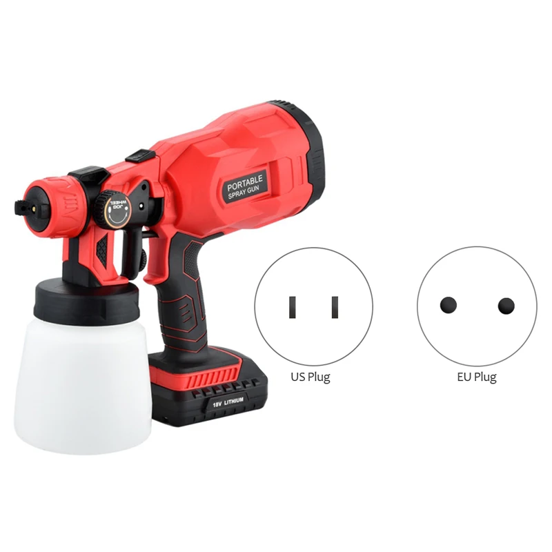 

TOP Electric 800Ml Household Paint Sprayer High Pressur Flow Control Airbrush Easy Spraying Cordless Airbrush