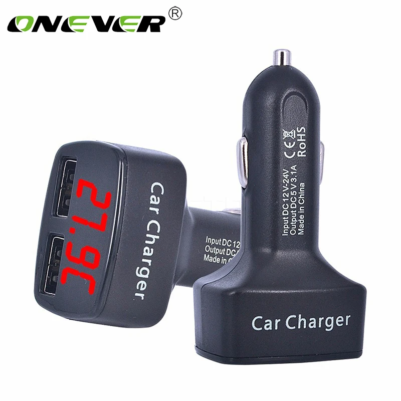 Универсальное автомобильное зарядное устройство Onever DC 5 в 3 1 а с USB и цифровым