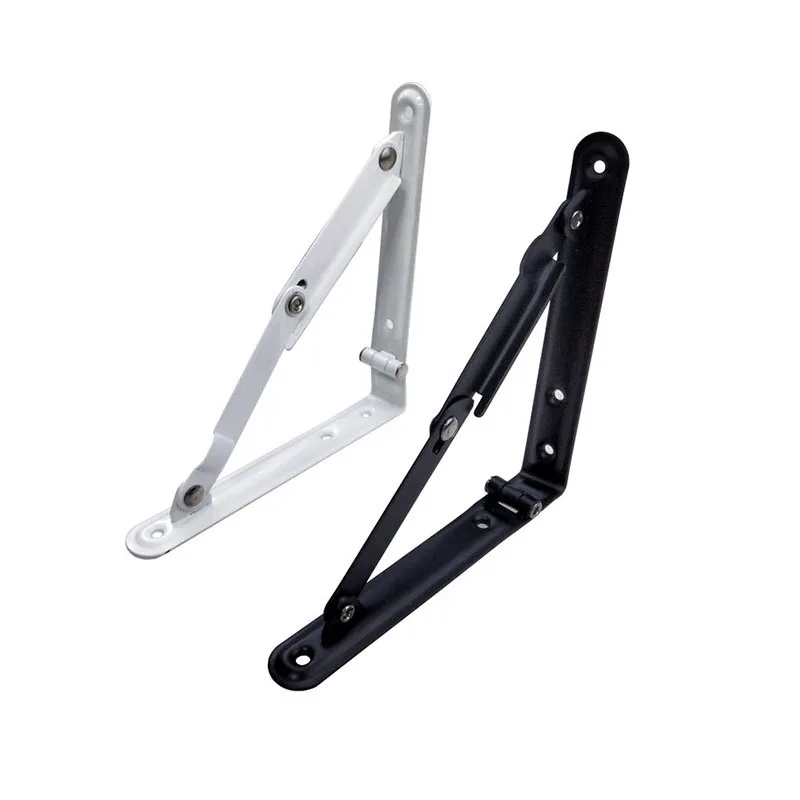 

6 to 8 Inch Folding Angle Bracket 2PC Heavy Support Adjustable Wall Mounted Bench Table Shelf Bracket Furniture Hardware