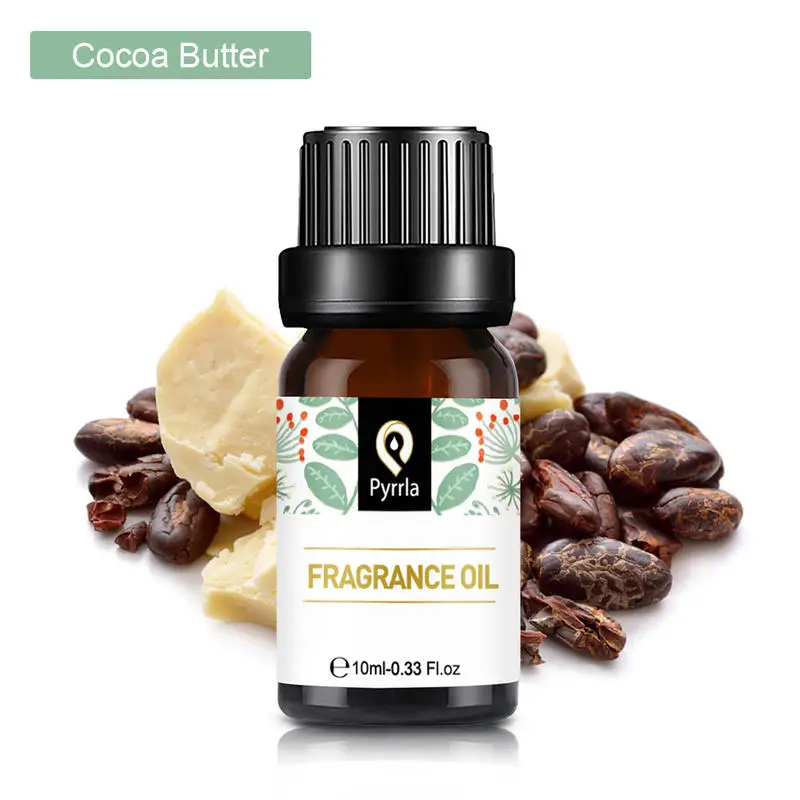 

Pyrrla 10ml Cocoa Butter Fragrance Oil For Aromatherapy Diffuser Orange Blossom Bubble Gum Banana Flower Fruit Essential Oils