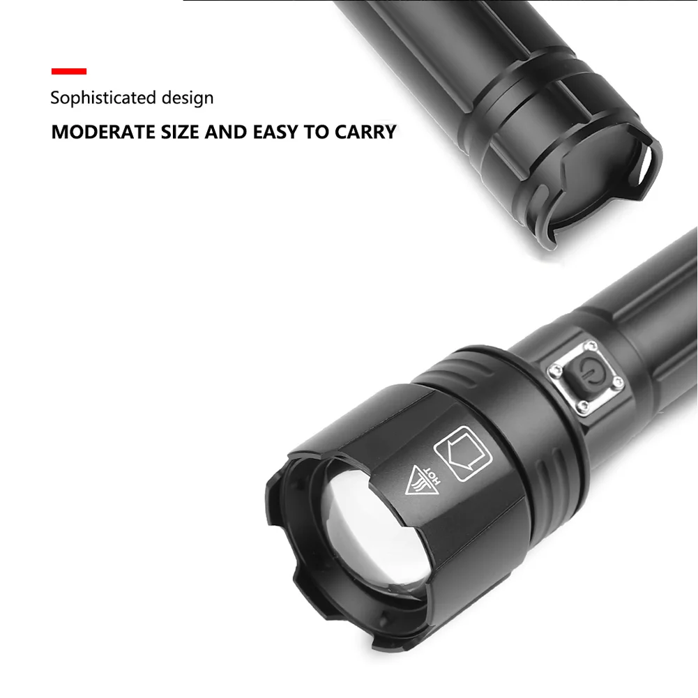 

LED Flashlight Night Light Portable Zoom 3000lm XHP70LED 3 Modes Work Electric Torch Lantern Flashlight Waterproof Spot Lamp