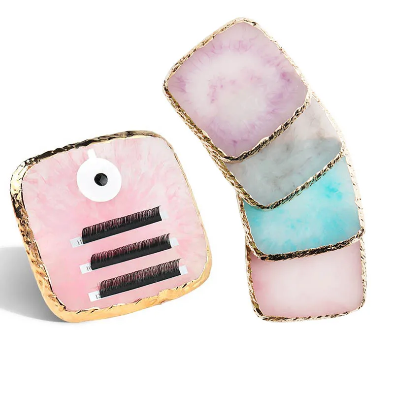 Подставка для наращивания накладных ресниц Палетка из смолы Квадратный