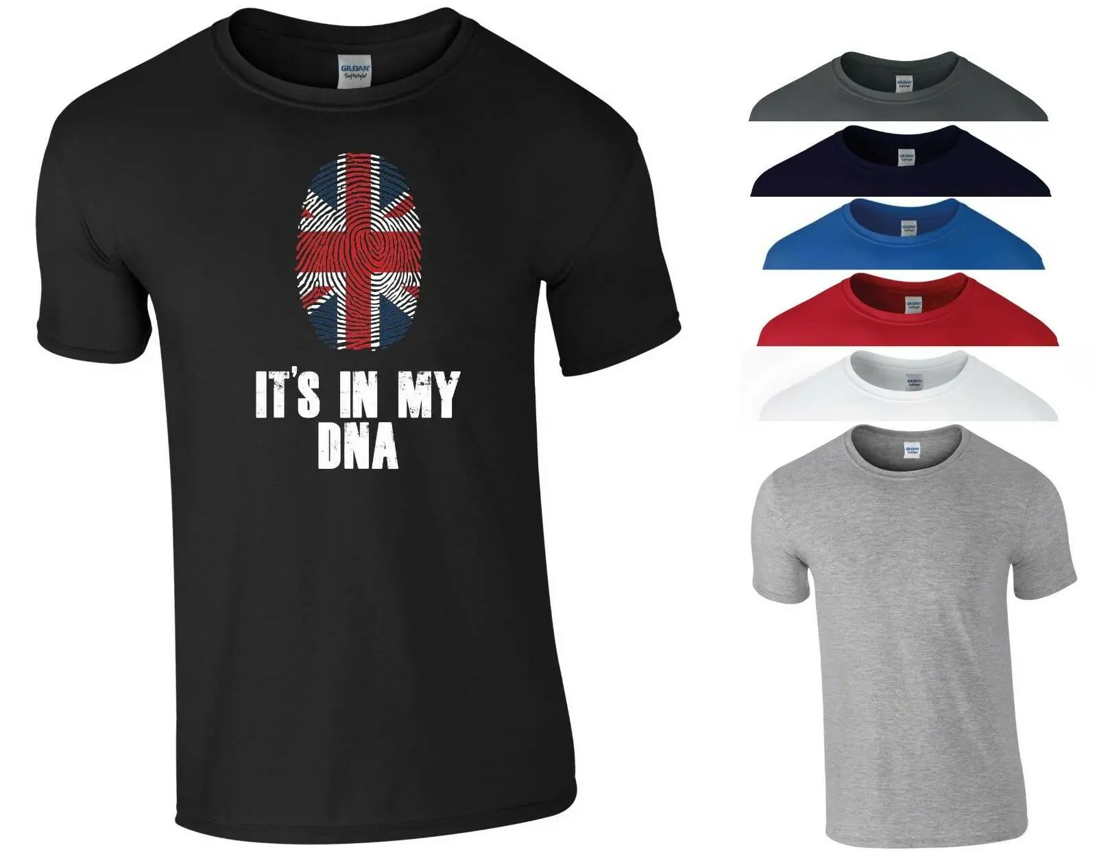

England Flag T Shirt Its In My DNA 2021 Fans Gift Men Top Short Casual harajuku shirt