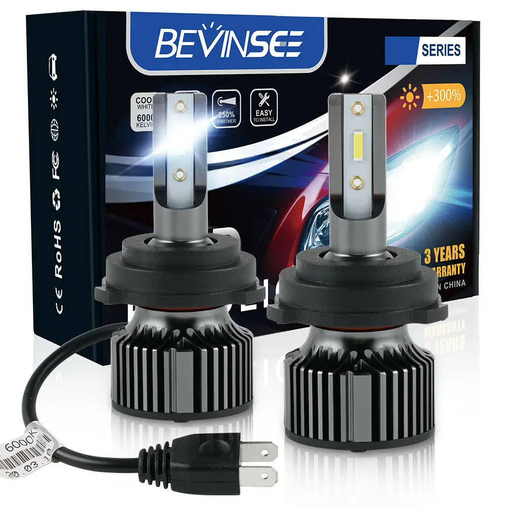 

Bevinsee Car Headlight LED H7 LED Lights Bulbs 10000LM 60W 6000K For VW Touran Tiguan Golf MK5 Scirocco Sharan T5 Multivan