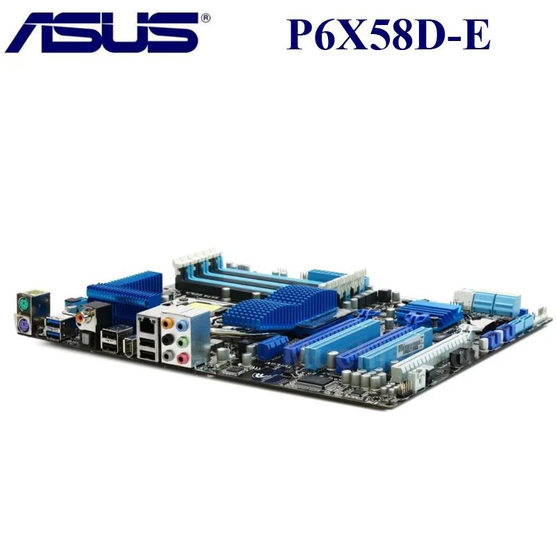 Billig Asus P6X58D-E Motherbaord Intel X58 Core I7/Core I7 Extreme LGA 1366 DDR3 24GB SATA III Original Desktop Asus X58 Mainbaord Verwendet