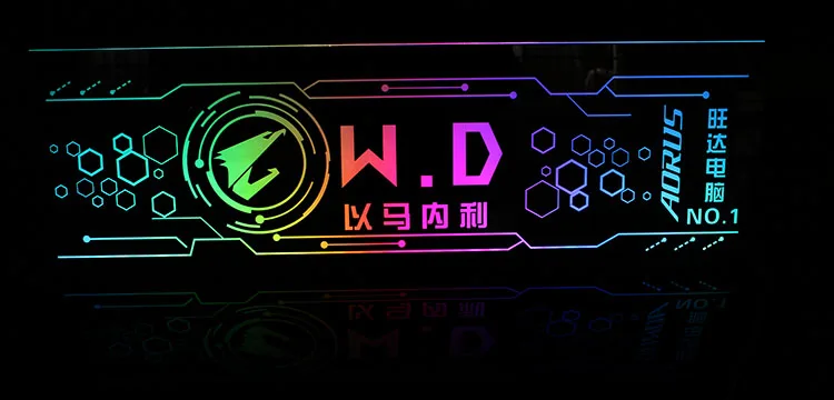 На заказ RGB панель DIY MOBO AURA SYNC 5V 3Pin/12V 4Pin RGB для VGA/SSD/power/PC чехол с задней панелью шасси светильник
