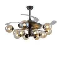 Electric fan light household living room light creative personality magic bean LED dining room bedroom chandelier