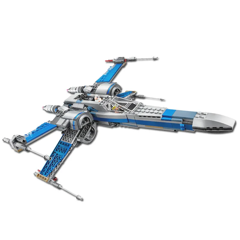 05145 Звездные войны Poe X-Wing Fighter строительные блоки кирпичи Звездные фигурки модель истребитель игрушки для детей Совместимые 75218