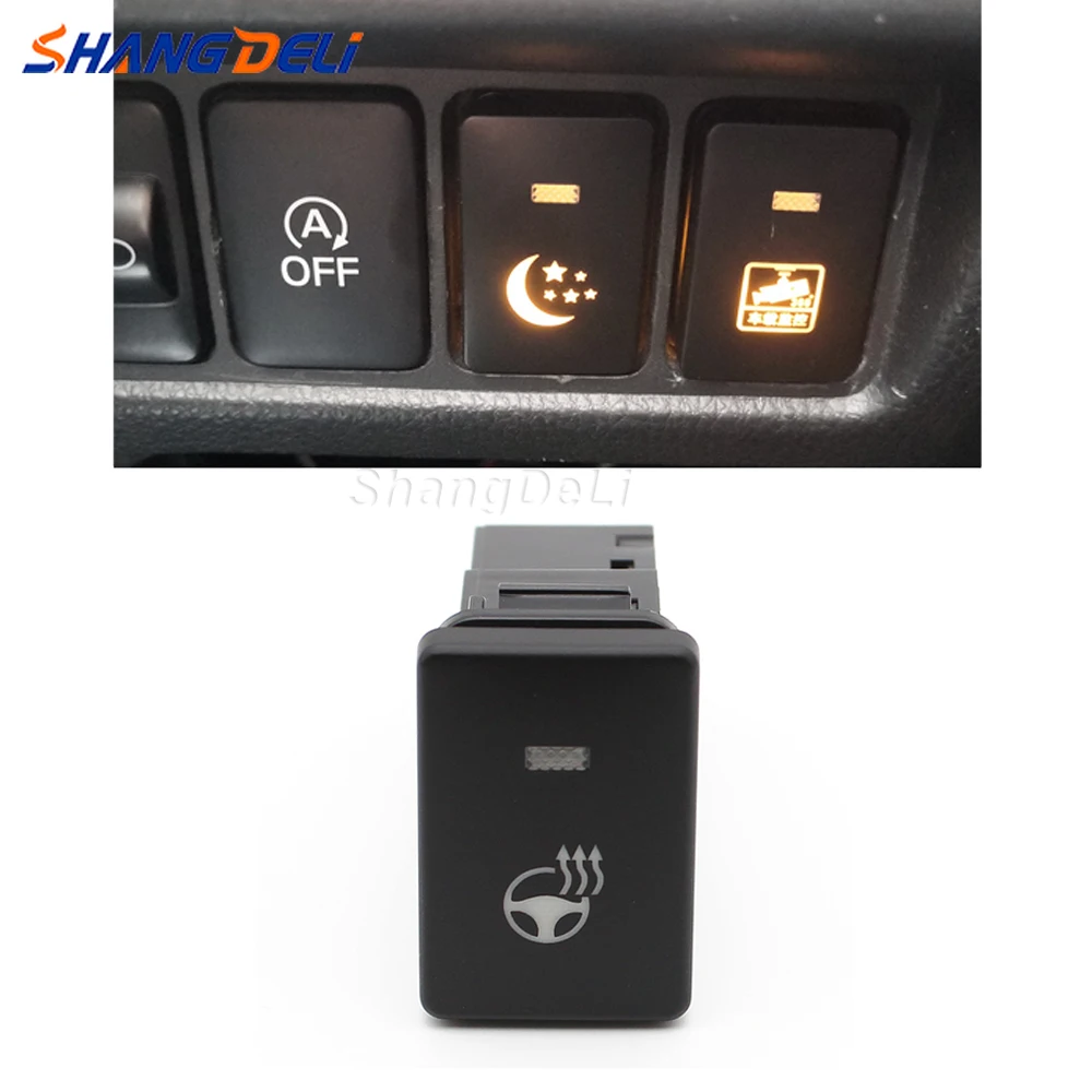 

For Mitsubishi Outlander 2013-2020 Eclipse Cross Triton 2019 Car LED Light Steering Wheel Heating Control Switch Button