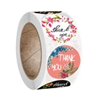 100-500 шт 6 видов конструкций цветочный наклейка спасибо этикетки для печати Рождественский подарок украшения Стикеры для упаковки стикер для канцелярских товаров