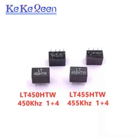 10pcslot lt455htw lt450htw lt450hw lt455hw 14 5pin dip 5 455khz 450khz ceramic filter for communication signal relay