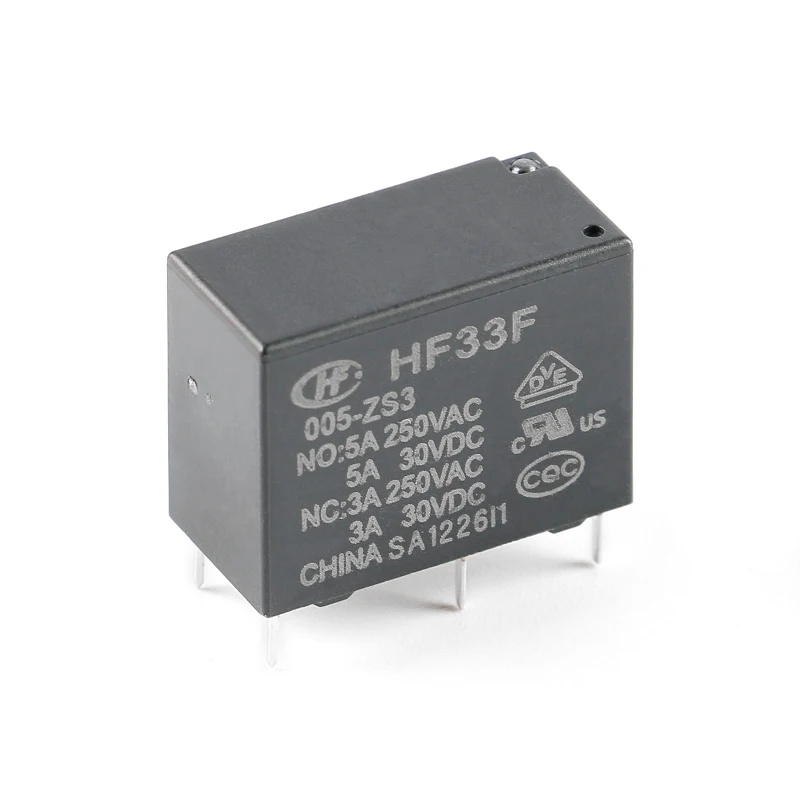 Реле 5 В 12 24 постоянного тока 2 шт. реле HF33F 005-ZS3 012-ZS3 024-ZS3 5-контактный релейный