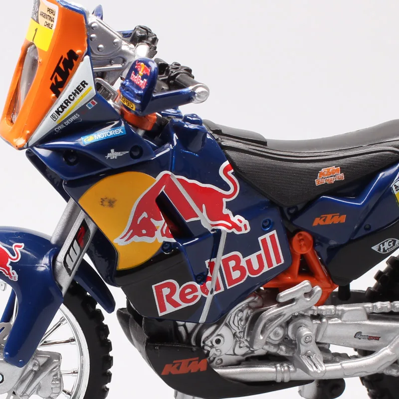 1/18 весы Bburago KTM 450 Rally 2013 rider № 1 макро напитка red bull от производителя гоночных Мотокросс Мотоцикл игрушечные машинки модели