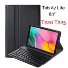 Чехол для Samsung Tab A 7 Lite 8,7 ''2021 T220 T225 с клавиатурой Русский Испанский беспроводной чехол для Samsung Tab A 7 Lite T220