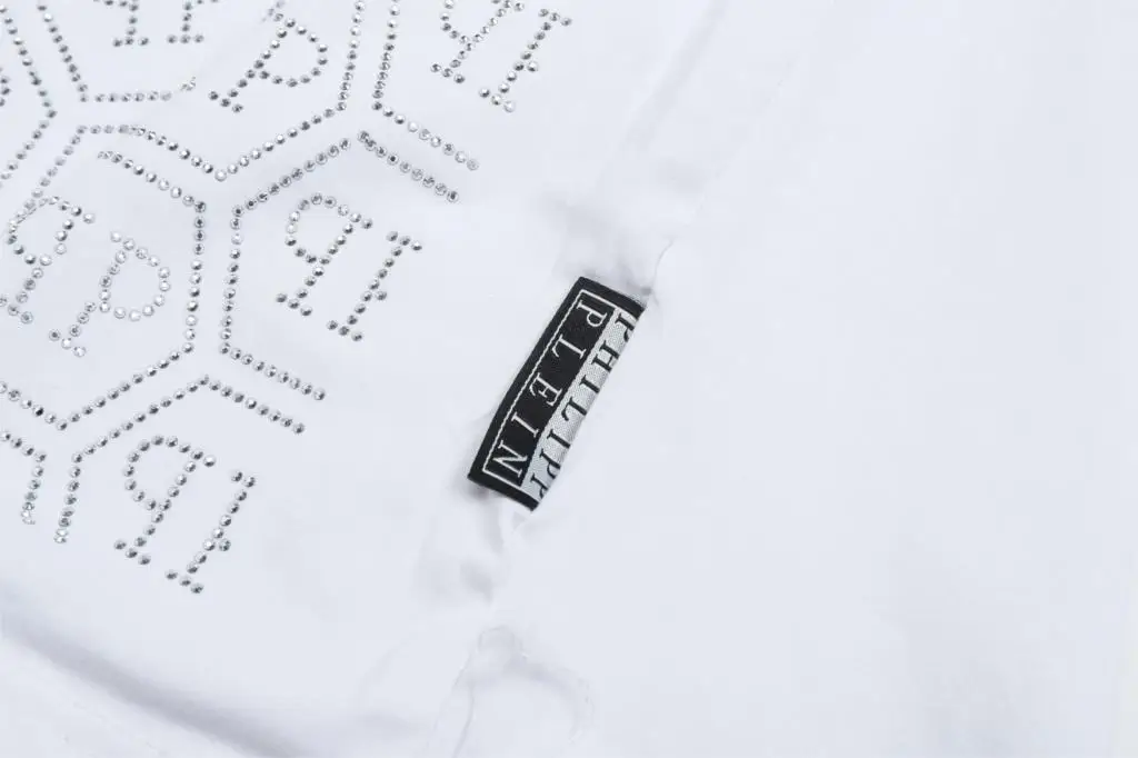 

Philipp Plein- original design couple T-shirt PP hot drilling cotton short-sleeved T-shirt summer streetwear tops are popular