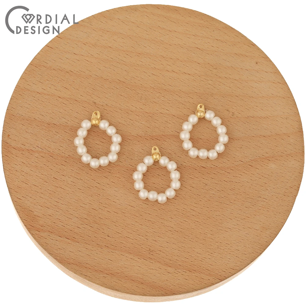 

Cordial Design 100Pcs 15*18MM Jewelry Accessories/Earring Findings/Hand Made/Imitation Pearl/DIY Making/Crystal Charms/Pendant
