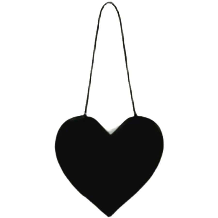 

Luxury Brand Mini Fashion Love Shape Handbags Pu Leather Shoulder Bag 2021 Trendy Small Hand Bags Torebki Damskie Black