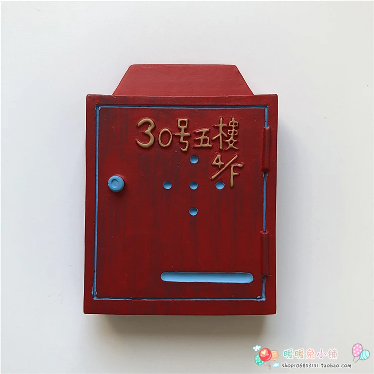 Мультяшная кукла сокровище коробка для писем кошка резина магнит на холодильник