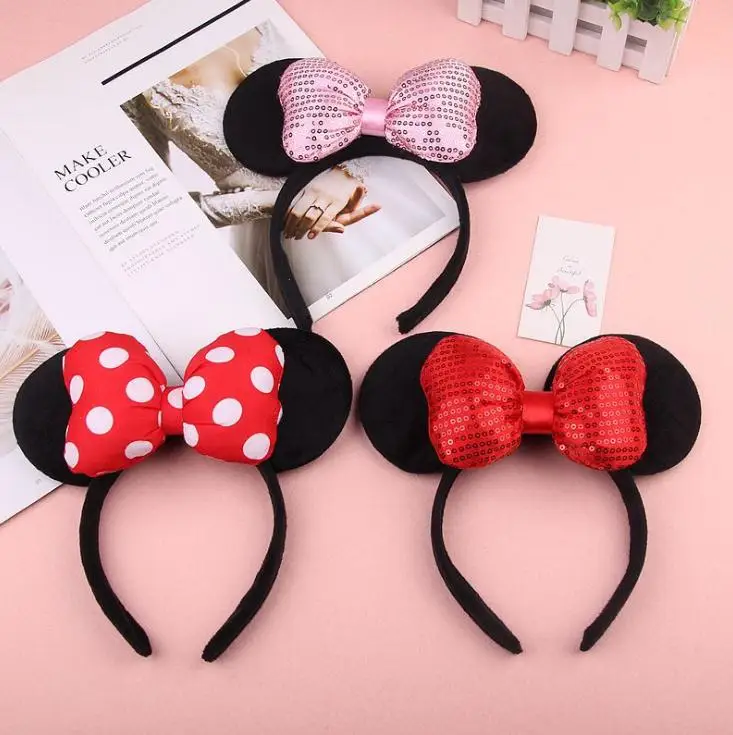 Disney с рисунком в виде Головы Микки Мауса уши Минни Маус повязка на голову