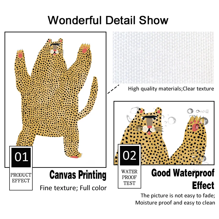 Тигр Леопард коала крокодил Алфавит скандинавские плакаты и принты настенная