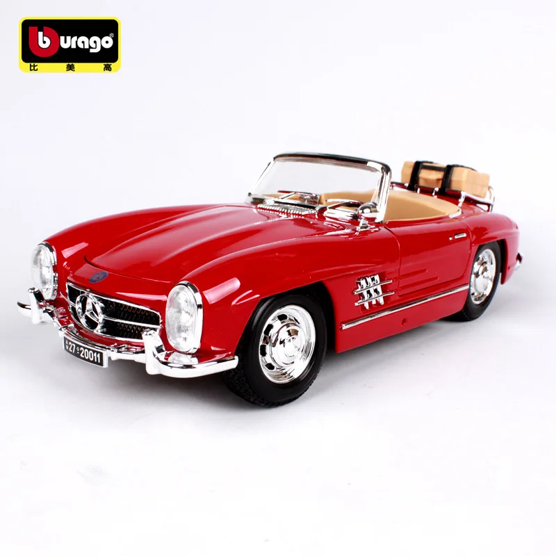 Bburago 1:18 1957 Mercedes 300SL автомобильный брелок для автомобильных ключей имитационная