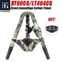 innorel rt90cg camouflage carbon fiber tripod 40mm professional birdwatching heavy duty camera stand 40kg load for dslr cameras