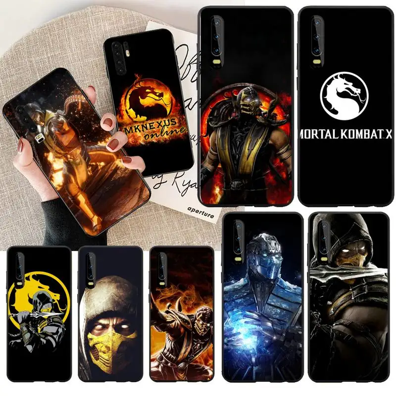Мягкий черный чехол для телефона PENGHUWAN Mortal Kombat Huawei P30 P20 Mate 20 Pro Lite Smart Y9 prime