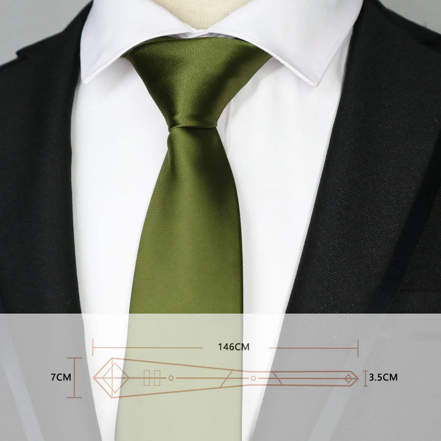 7CM Men's Skinny Tie Set Pocket Square Solid Colors Plain Man Ties Slim Matching Handkerchief Narrow Necktie Sets Wedding Party |