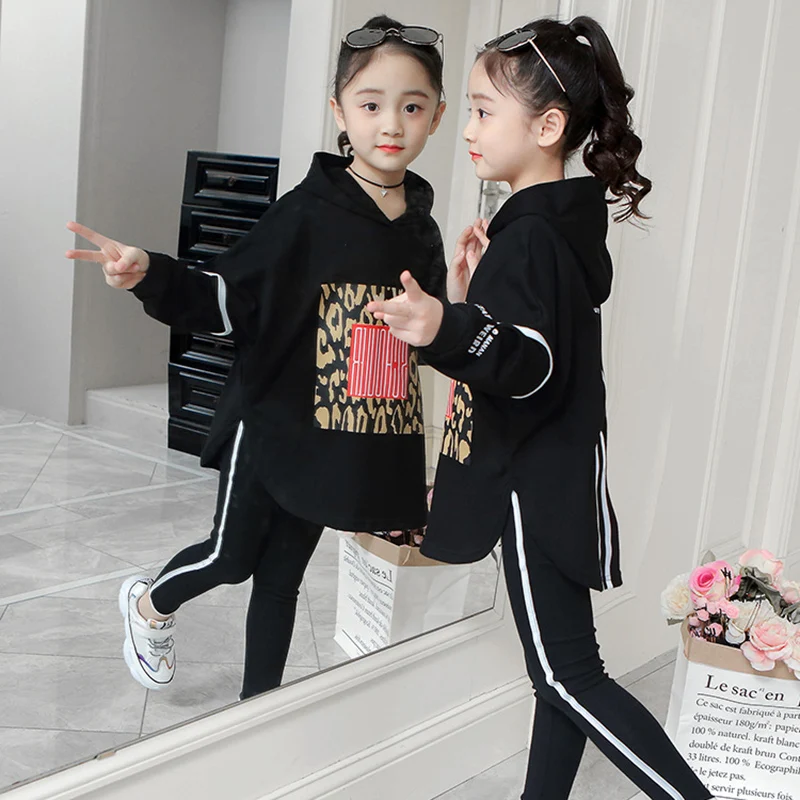 

Letter Print Girls Clothing Sets For Girls Spring Suits 2020 Children Fashion Tops +Pants 2Pcs Kids Outfit Tracksuit