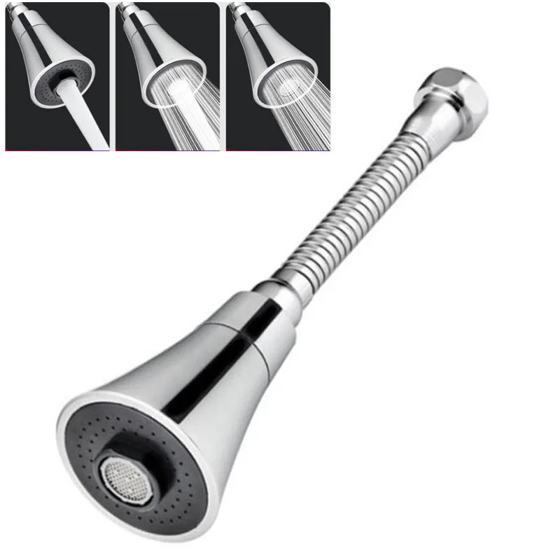 

Kitchen Water Tap Faucet Adjustable Pressure Rotating Water Tap Shower Head Water Saving Shower Faucet Nozzle Extension Adapter