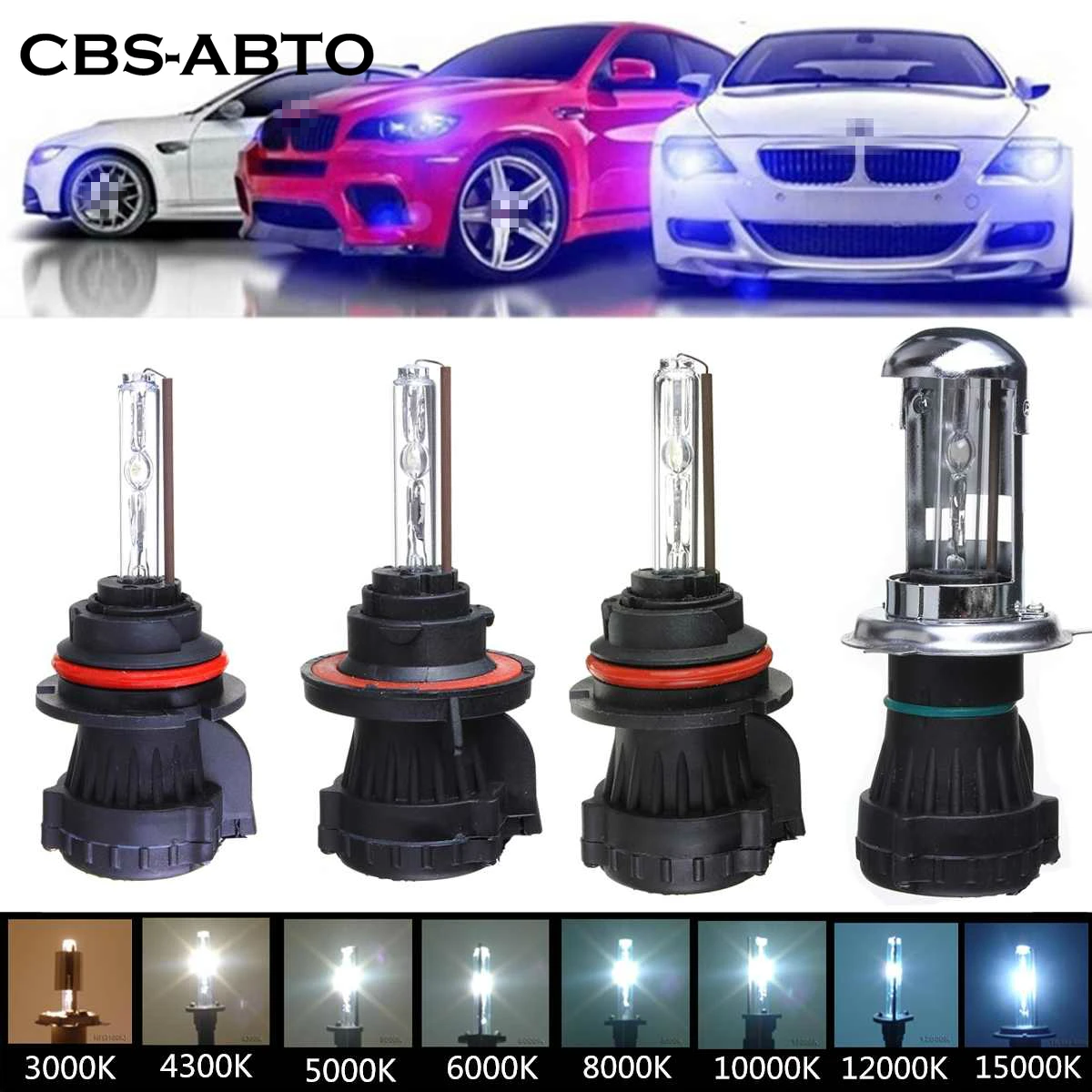 CBS ABTO 2 шт. H4 35 Вт дальний/ближний свет автомобильная лампа Leadlamp Bi Xenon для HID