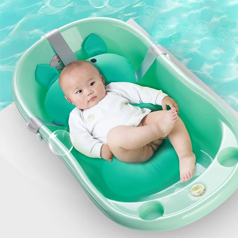 

Baby Anti-slip Bath Tub Support Pad Comfortable Soft Newborn Safety Cushion Portable Toddler Shower Table Cute Bath Supplies