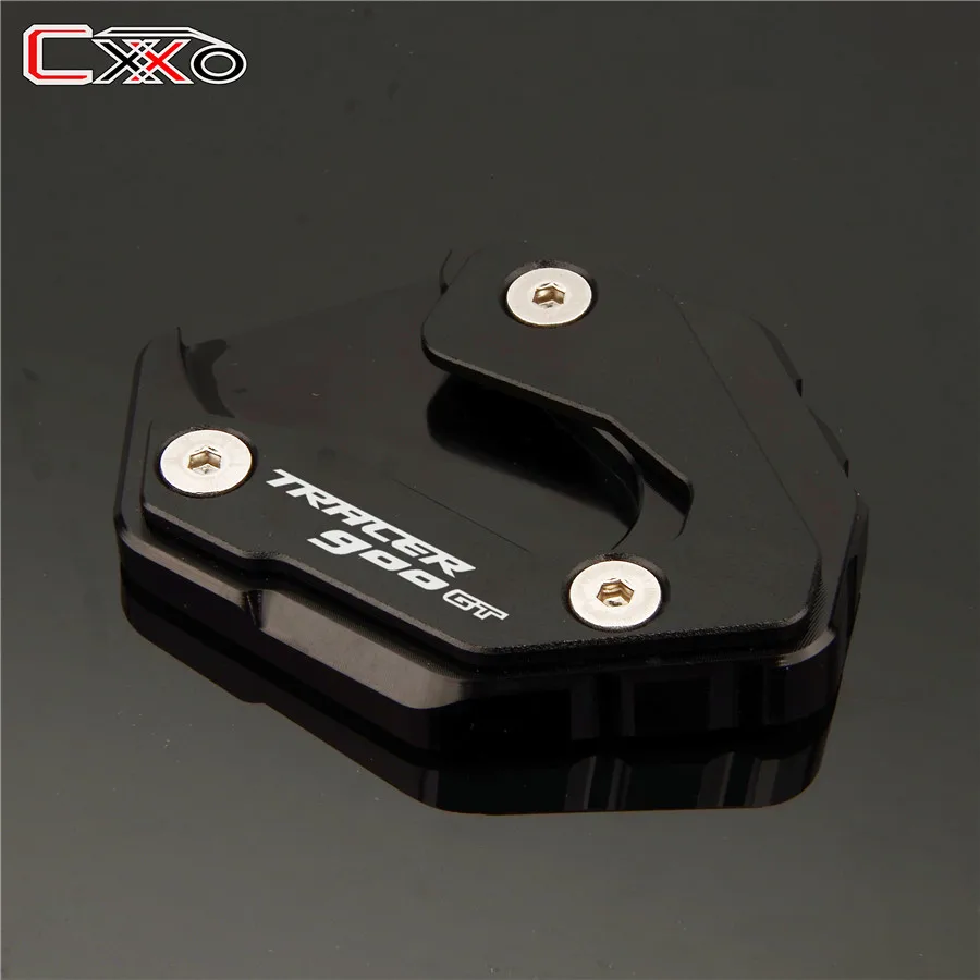 Tracer 900gt black Пластина для подножки боковая стойка Pad увеличитель синий для YAMAHA TRACER 900 gt Tracer 900gt mt09 mt 09 - Цвет: Tracer 900gt black