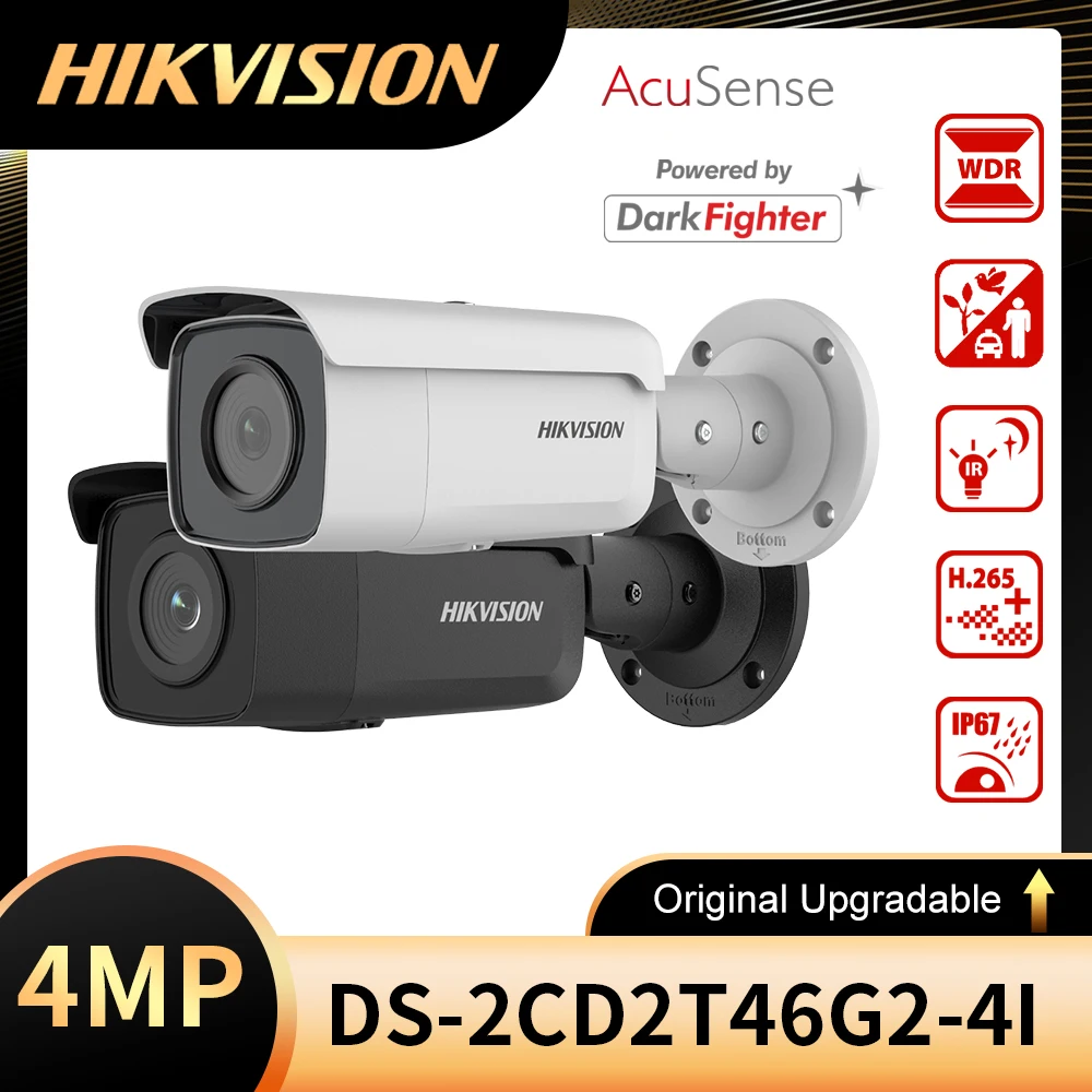 

Original Hikvision DS-2CD2T46G2-4I replace DS-2CD2T43G0-I5 4MP AcuSense Powered-by-Darkfighter Fixed Bullet Network Camera