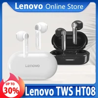 lenovo ht08 wireless bluetooth headset touch control hd microphone sport headphones compatible with ios and android