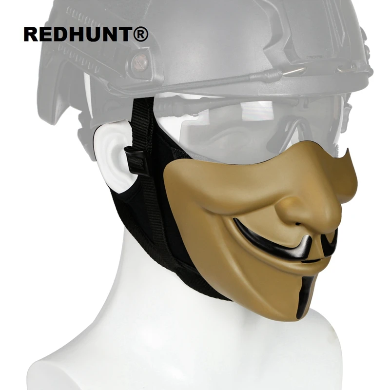 V-MASK Открытый Тактические Маски на Хеллоуин V-маска для пейнтбола косплей с маской