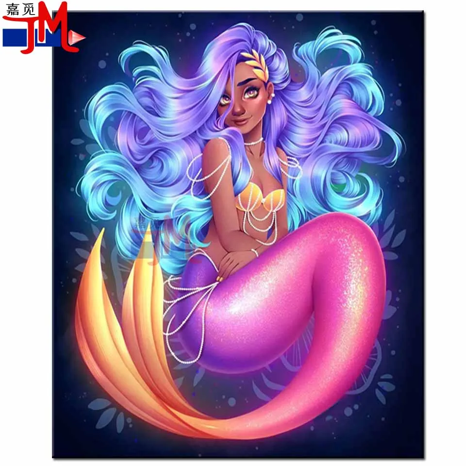 

Алмазная вышивка «русалка» с квадратными стразами