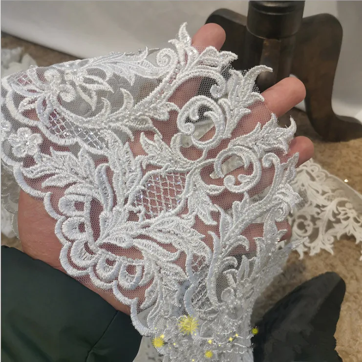 

Новинка, белые свадебные украшения ручной работы, автомобильные кружевные аксессуары для одежды, 1 ярд/упаковка