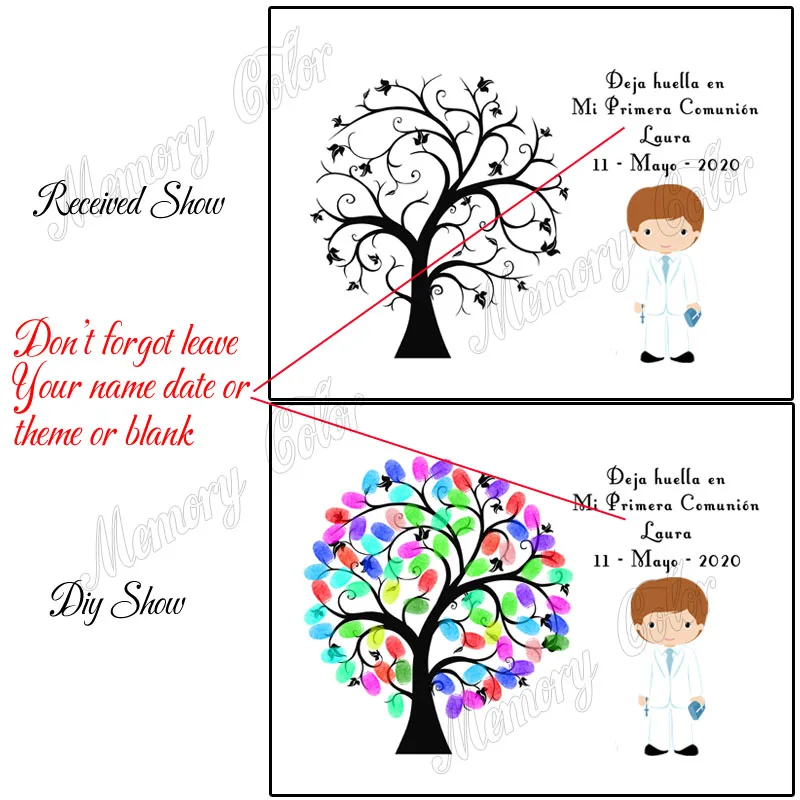 HK273-5 Изготовленный На Заказ Primera Comunion отпечатков пальцев "сделай сам", стилизованный подарок на свадьбу, Мое Первое Святое Причастие, стилизованный подарок на свадьбу, подпись для детей Святое Причастие сувенир - Цвет: HK273-5
