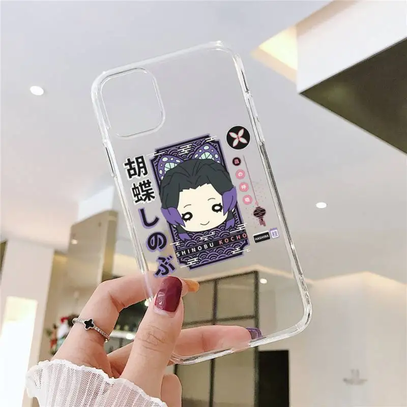 

Demon Slayer Kamado Tanjirou Phone Case Transparent for iPhone 11 12 mini pro XS MAX 8 7 6 6S Plus X 5S SE 2020 XR