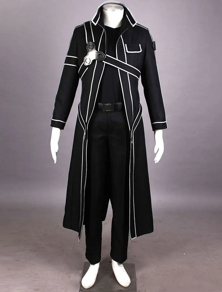 Вдохновленный Sword Art онлайн костюм Кирито для косплея SAO Kirigaya Kazuto Хэллоуин