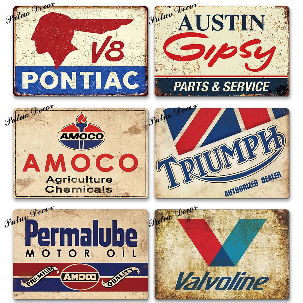 Metal Sign Plaque Metal Vintage Garage Tin Sign Metal Plate Retro Garage Decor Bar Pub Man Cave Decor