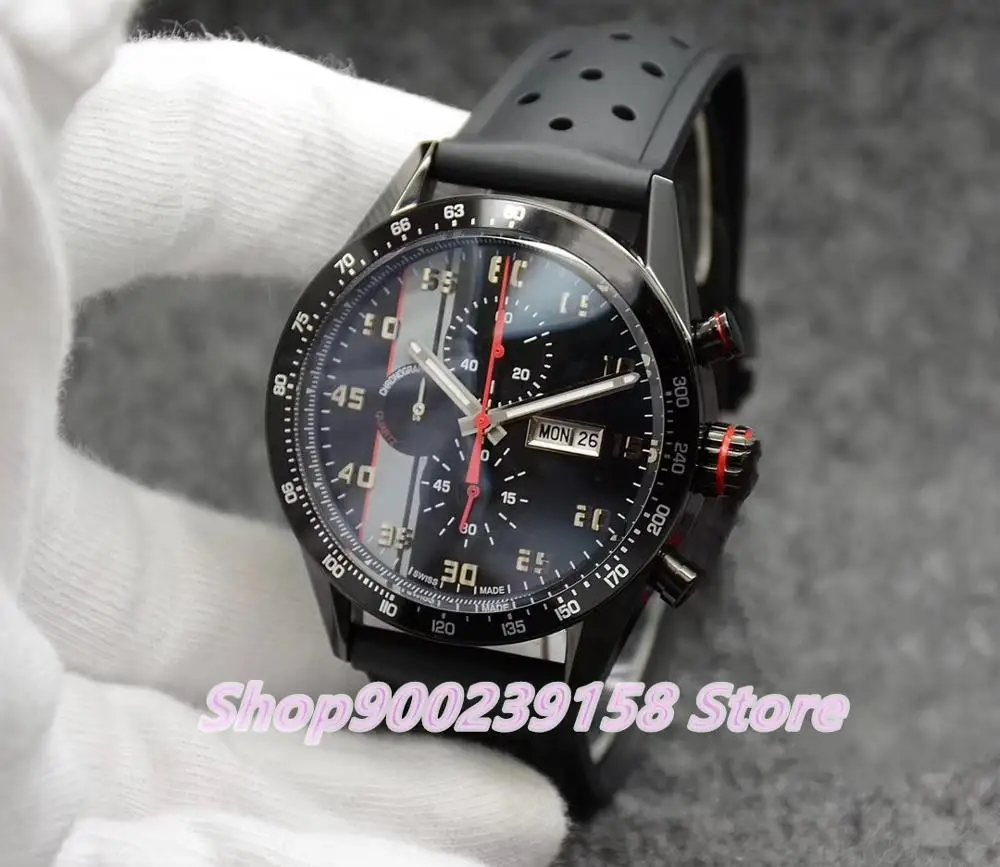 Часы мужские кварцевые с хронографом известные спортивные водонепроницаемые со