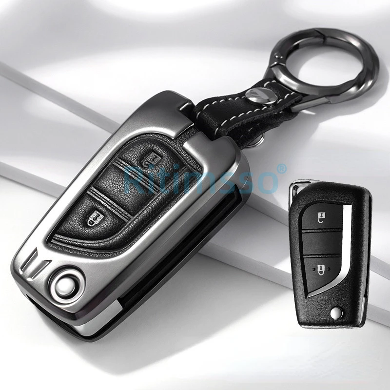 Чехол для ключа автомобиля из цинкового сплава Toyota Hilux Corolla Avensis Prado Fortuner RAV4 CHR |