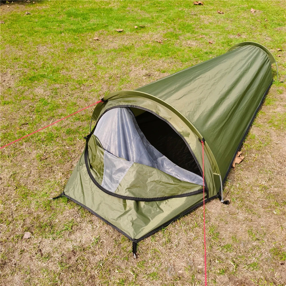 

Новинка 2021, сверхлегкая палатка для одного человека, портативный спальный мешок, палатки для отдыха на природе, туристическое снаряжение дл...
