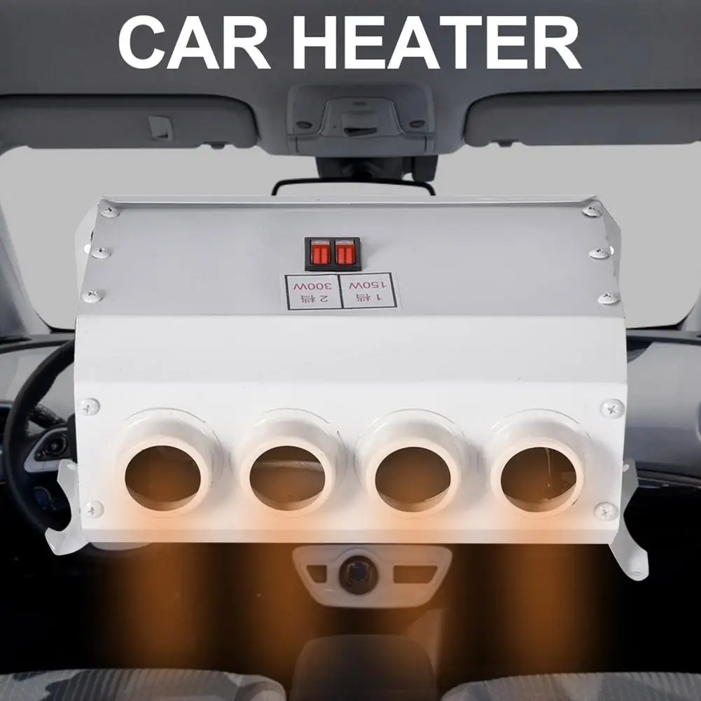 

4-hole Dual-control Deicing Windshield Windscreen Defroster Demister 300W 12V/24V Car Heater Cooling Fan Autonomous Heater 12V