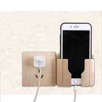universal 1pc cool phone charging holder bracket for iphone 11 wall mount stand adhesive durable socket shelf practical hotel